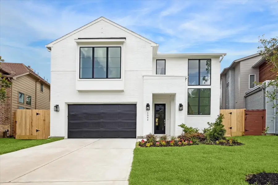 Front exterior of a new home in , Houston, TX, highlighting curb appeal (Image 1). Front exterior of a new home in , Houston, TX, highlighting curb appeal (Image 1).