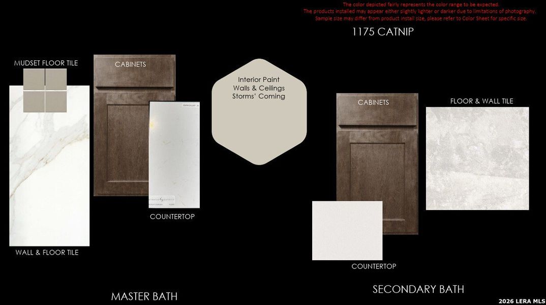 Sample of building materials used in homes in The Grove at Vintage Oaks, New Braunfels (Image 3).