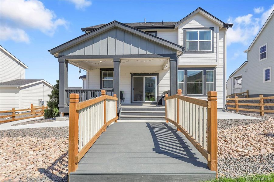 Front exterior of a new home in Independence: The Pioneer Collection, Elizabeth, CO, highlighting curb appeal (Image 2).