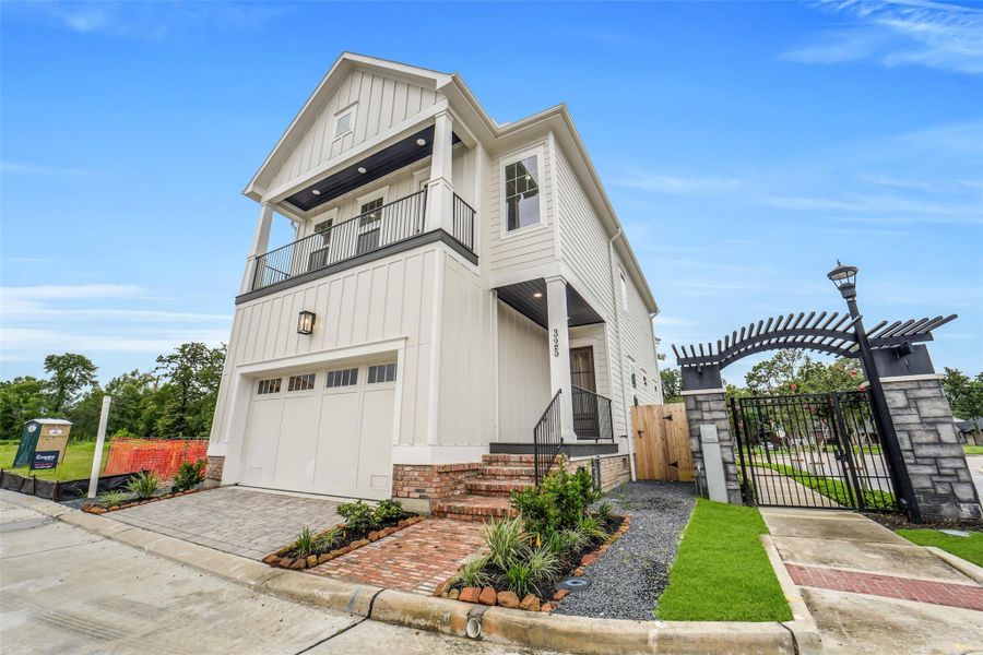 Front exterior of a new home in , Houston, TX, highlighting curb appeal (Image 24).