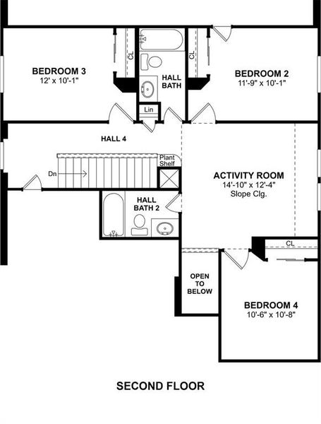 The Hoover II floor plan by K. Hovnanian® Homes. 2nd Floor shown. *Prices, plans, dimensions, features, specifications, materials, and availability of homes or communities are subject to change without notice or obligation.