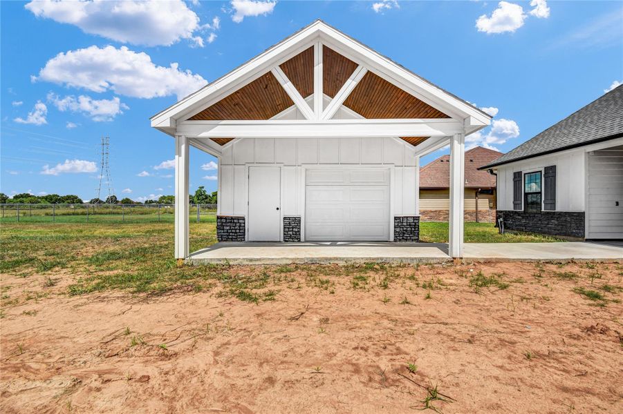 Storage with covered porch Storage with covered porch