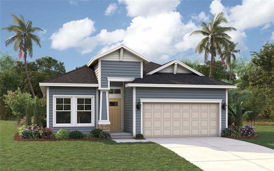 Front exterior of a new home in , Tampa, FL, highlighting curb appeal (Image 1). Front exterior of a new home in , Tampa, FL, highlighting curb appeal (Image 1).
