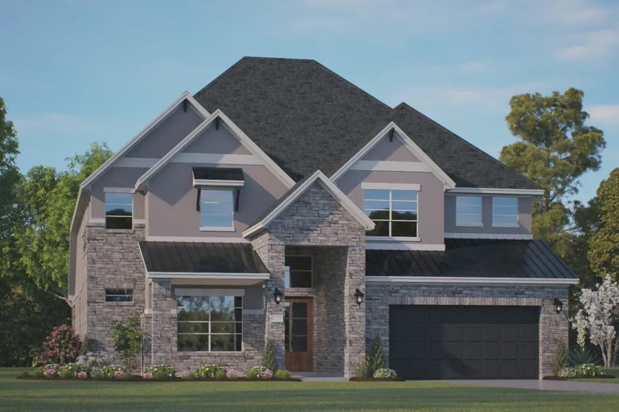 Representative exterior photo of a completed home built from the Waterford by Chesmar Homes in Riceland 60',65',70', Mont Belvieu, TX (Image 18). Representative exterior photo of a completed home built from the Waterford by Chesmar Homes in Riceland 60',65',70', Mont Belvieu, TX (Image 18).