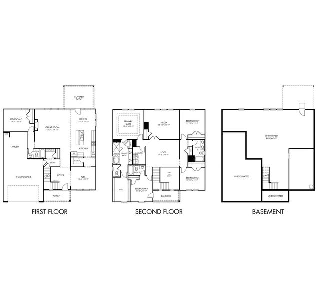 2D floor plan layout for the Orchard Park Basement by Meritage Homes in Vines at Mill Creek - Legacy Series, Braselton, GA (Image 3).