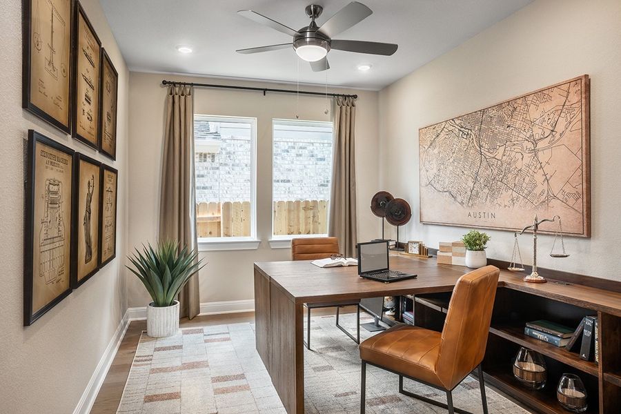 Furnished interior view inside a new home in Parkside on the River, Georgetown (Image 10).