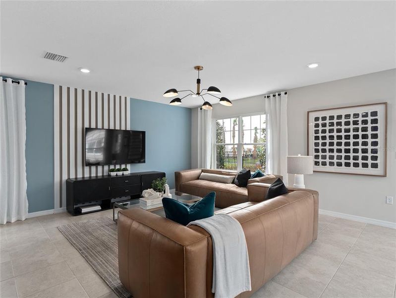 Furnished interior view inside a new home in The Landings at Live Oak Lake, St. Cloud (Image 15). Furnished interior view inside a new home in The Landings at Live Oak Lake, St. Cloud (Image 15).