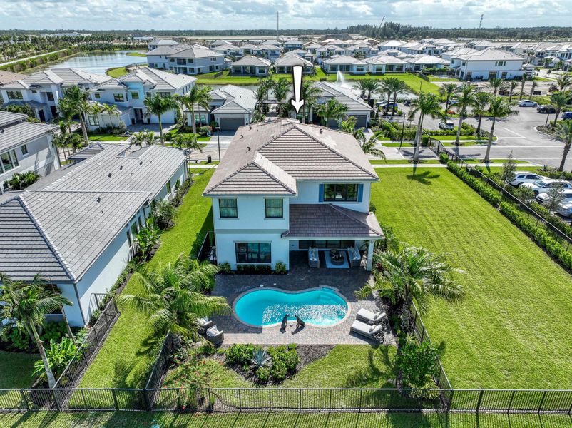 Exterior details and patio area of a home in Apex at Avenir, Palm Beach Gardens (Image 25).