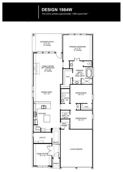 2D floor plan layout of this home in Everly, Hockley, TX (Image 2).