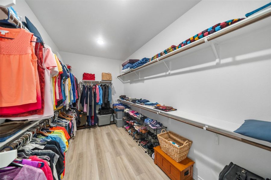 One of the 2 large walk-in closets located in the primary shown here.