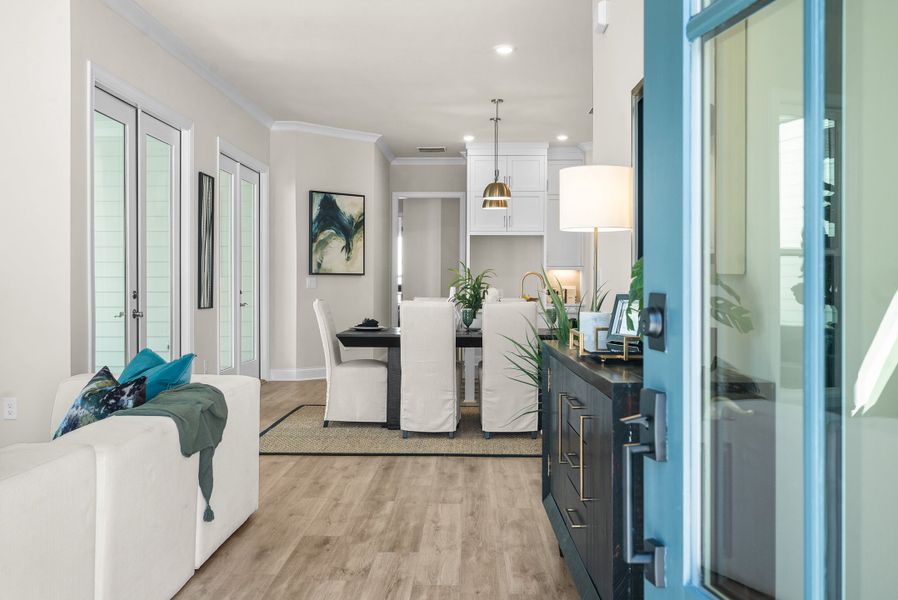 Representative furnished interior of a home built from the The Henley by The Providence Group in Promenade at Sawnee Village, Cumming (Image 5). Representative furnished interior of a home built from the The Henley by The Providence Group in Promenade at Sawnee Village, Cumming (Image 5).