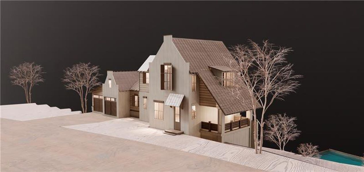 Front exterior of a new home in , Dawsonville, GA, highlighting curb appeal (Image 1).