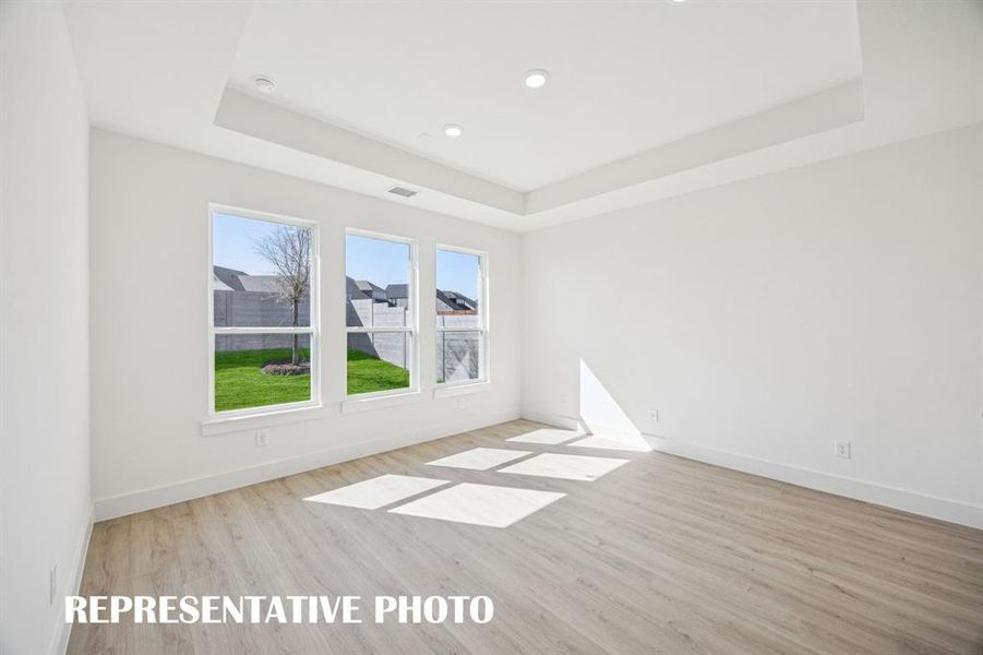 Your dreamy new owner's suite is located at the rear of the home for additional privacy. REPRESENTATIVE PHOTO