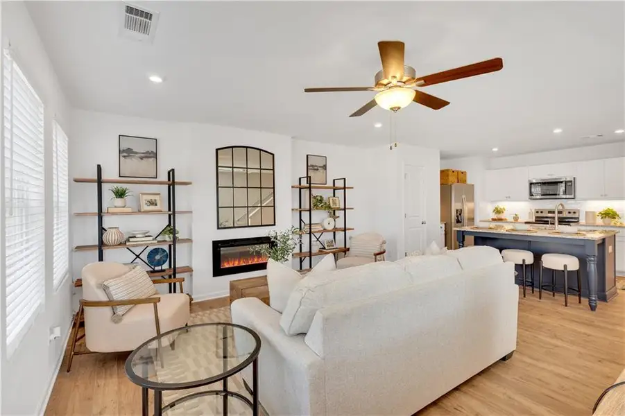 Furnished interior view inside a new home in Village Green, Adairsville (Image 26). Furnished interior view inside a new home in Village Green, Adairsville (Image 26).
