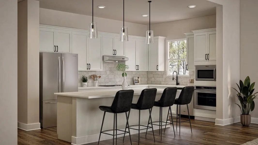 Furnished interior view inside a new home in Cibolo Crossing, Universal City (Image 4).