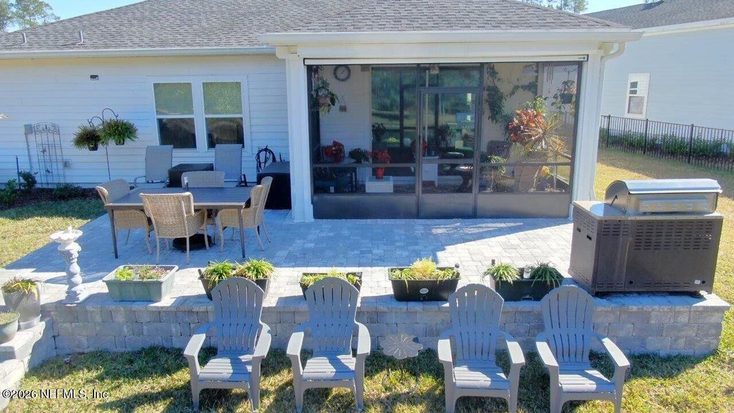 Exterior details and patio area of a home in Stillwater | Active Adult 55+, St. Johns (Image 4).