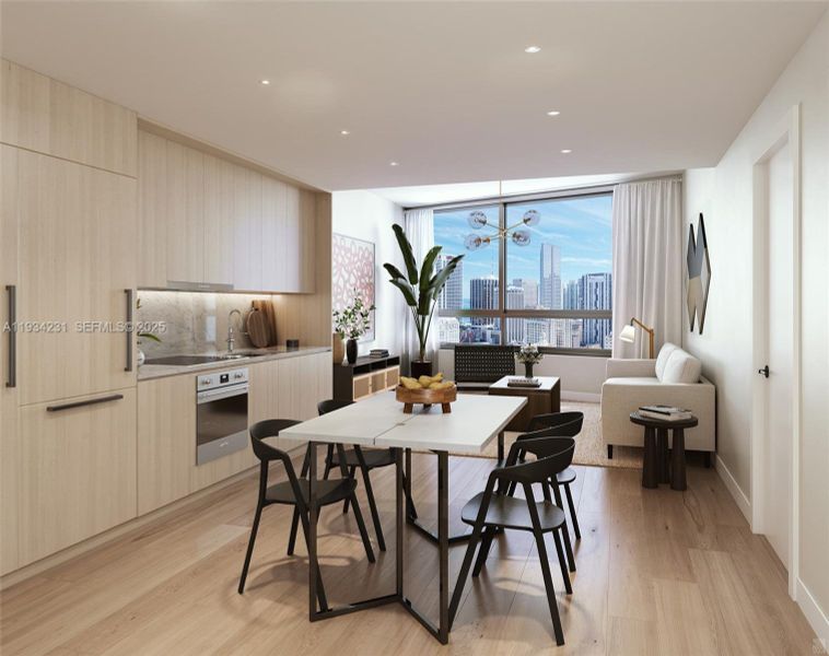 Furnished interior view inside a new home in , Miami (Image 6).