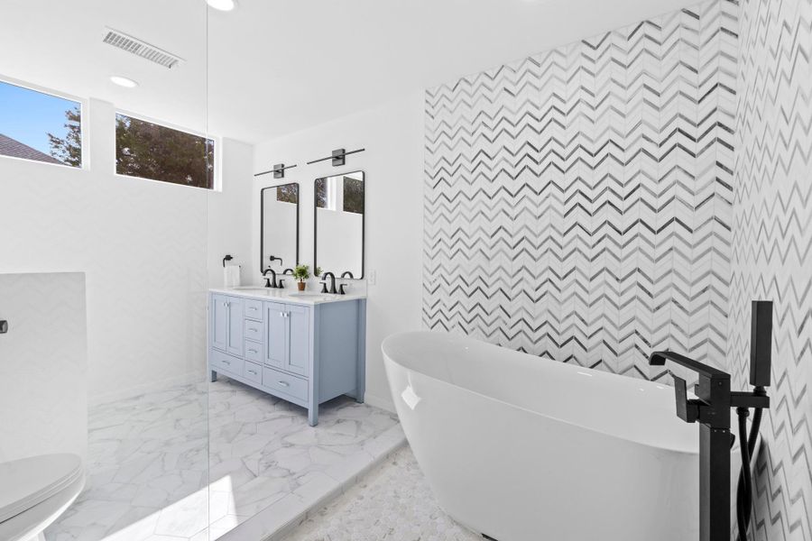 Furnished interior view inside a new home in , Point Venture (Image 13).