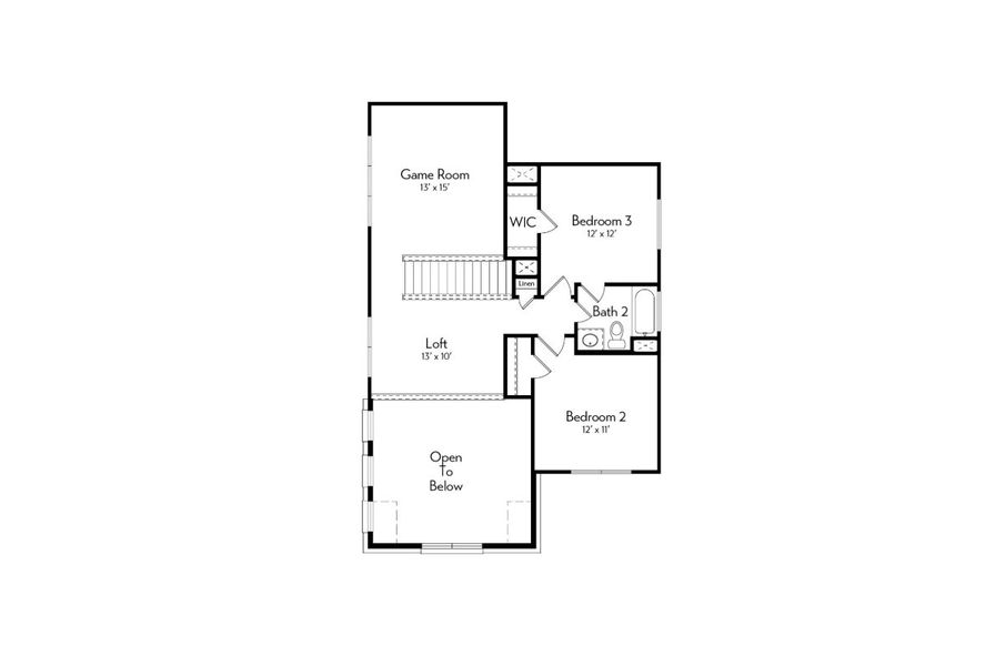 2D floor plan layout for the Cleary by Autograph Homes in Indigo, Richmond, TX (Image 3).
