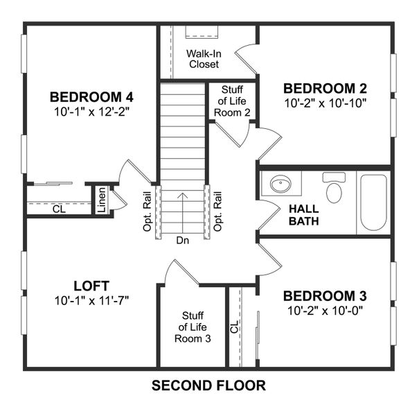 2D floor plan layout for the Spanish Cedar by K. Hovnanian® Homes in Bergamo, Katy, TX (Image 5). 2D floor plan layout for the Spanish Cedar by K. Hovnanian® Homes in Bergamo, Katy, TX (Image 5).