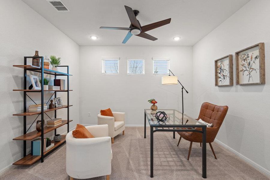 Furnished interior view inside a new home in Foxfield, Austin (Image 8).