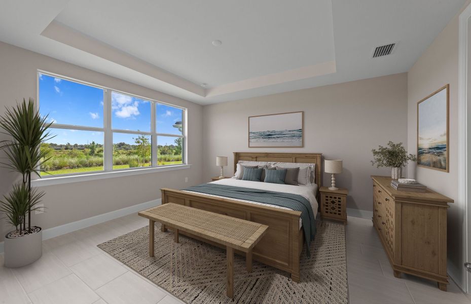 Owner's private suite featuring a drop tray ceiling Owner's private suite featuring a drop tray ceiling