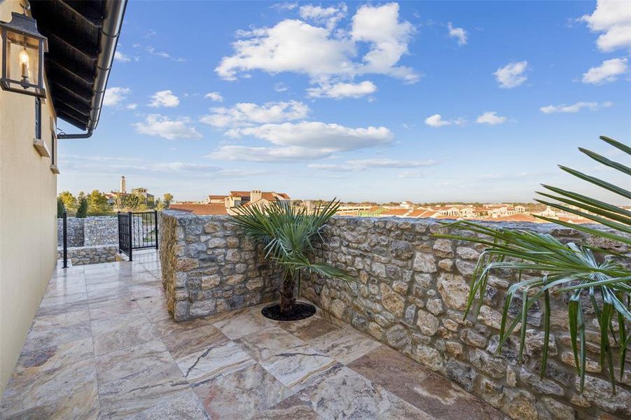 Exterior details and patio area of a home in , Westlake (Image 29).