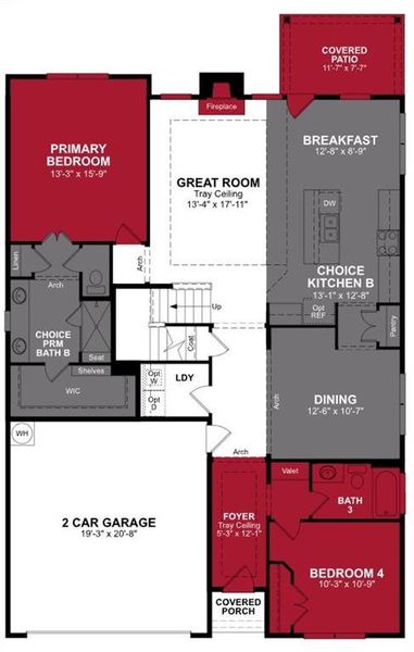 Beazer Homes Enclave at Legacy Hills Avalon Floorplan.