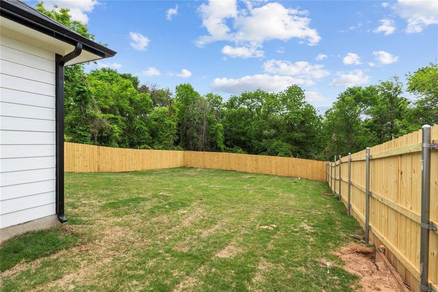 Exterior details and patio area of a home in , Denison (Image 14). Exterior details and patio area of a home in , Denison (Image 14).