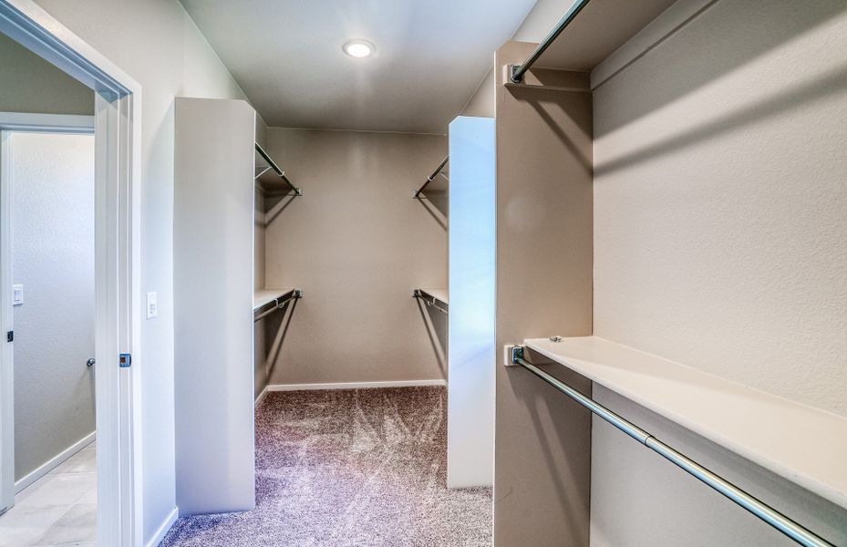 Spacious walk-in closet