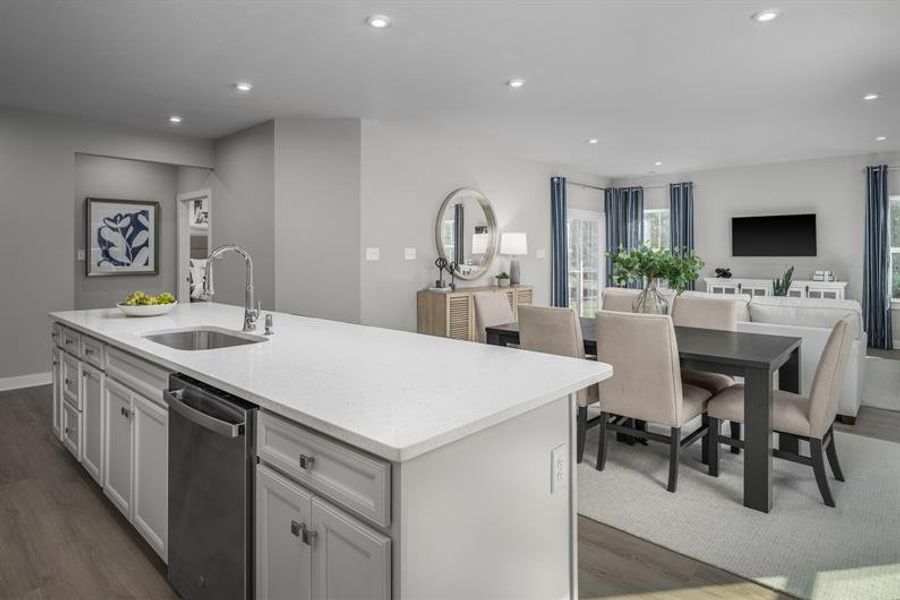 Representative furnished interior of a home built from the Palladio Ranch by Ryan Homes in Hope Pointe Single Family Homes, North Myrtle Beach (Image 3).