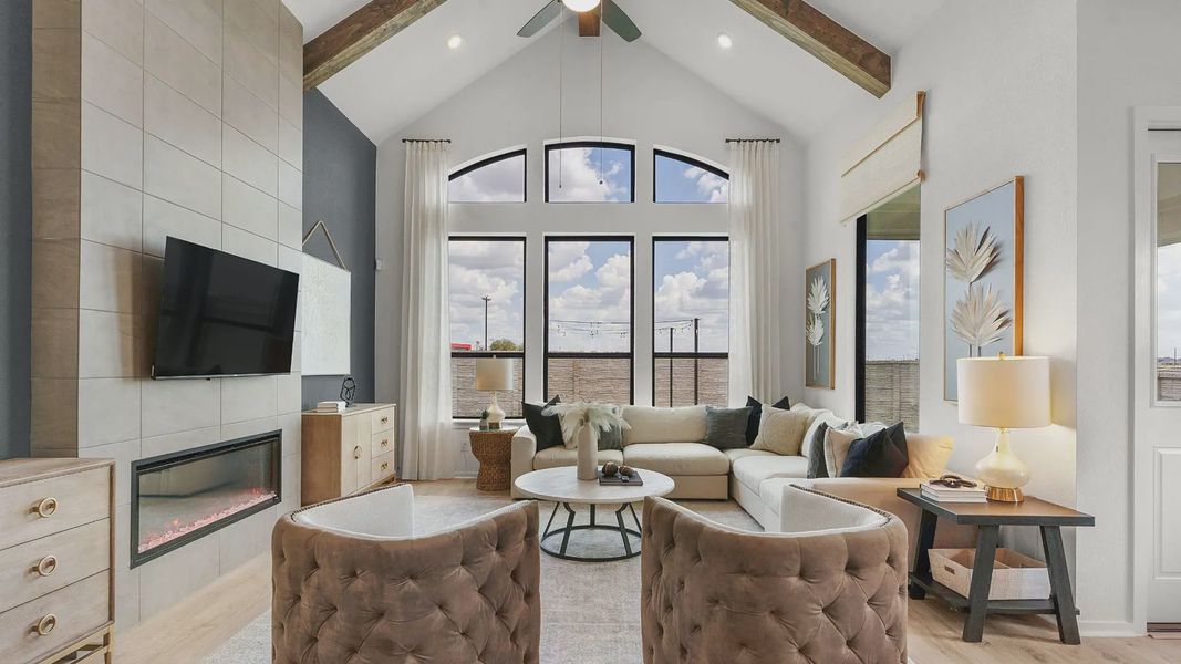 Representative furnished interior of a home built from the Mariah by Chesmar Homes in University Heights, Round Rock (Image 17).
