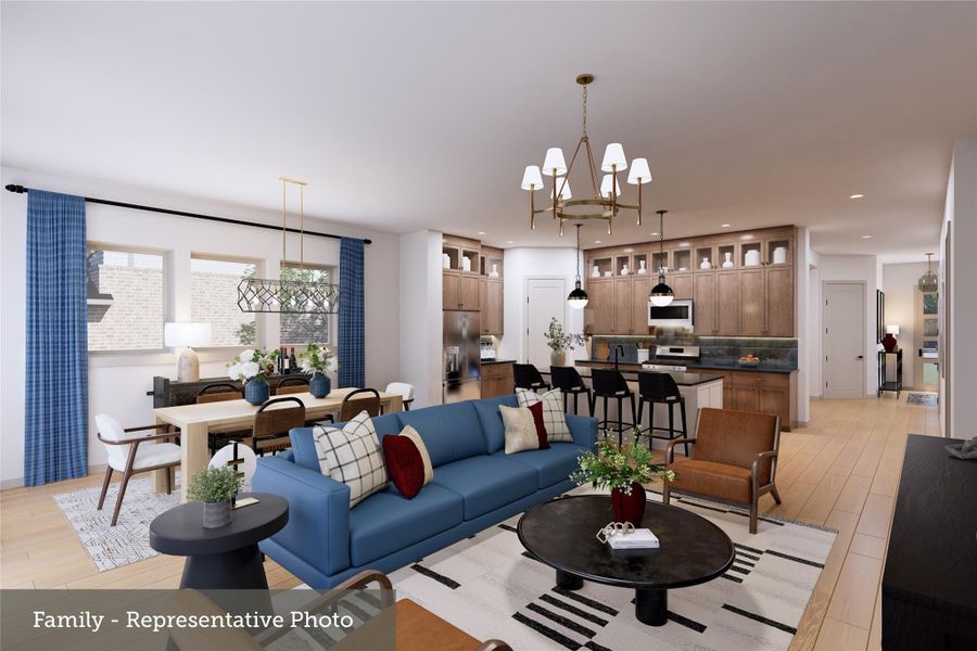 Furnished interior view inside a new home in Legacy, League City (Image 9).