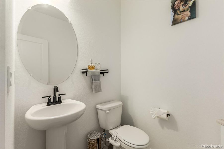 Half bath on second floor