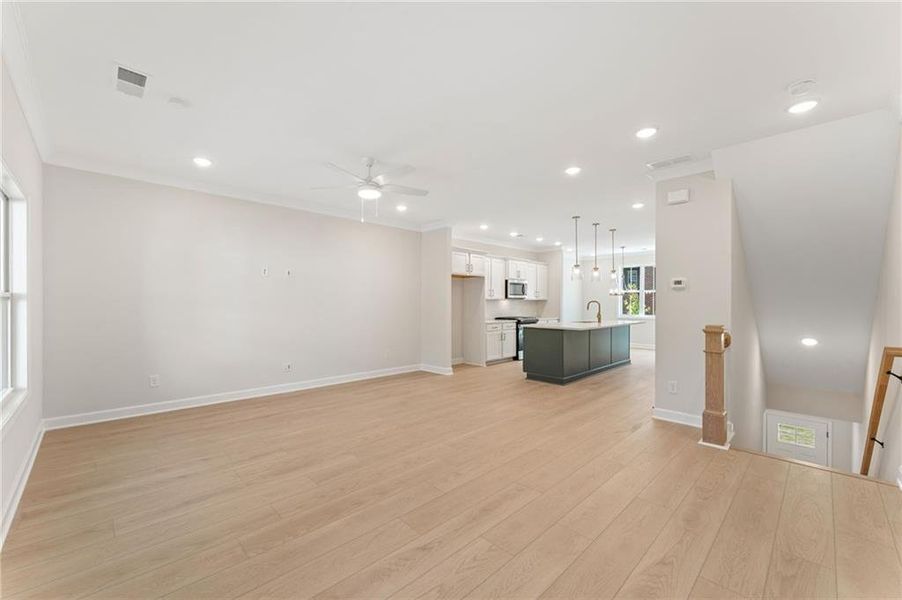 Spacious, unfurnished interior of a new home in Townes at South Main, Kennesaw (Image 24).