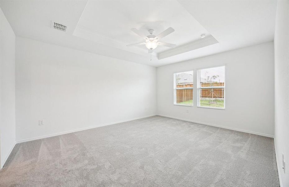 Spacious owner's suite with private bath