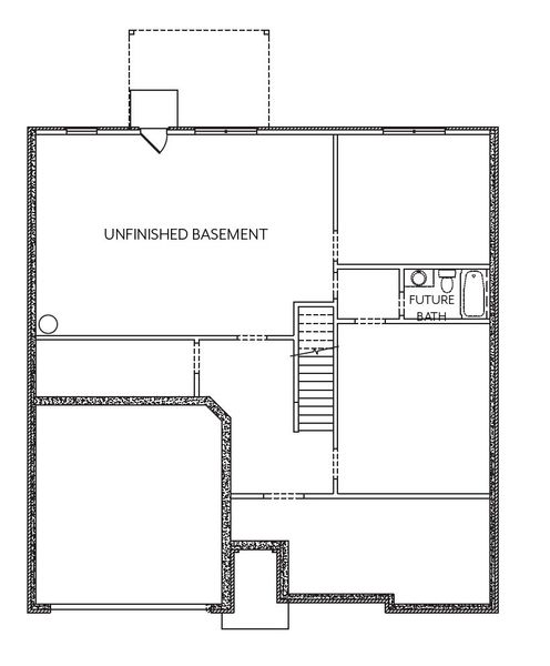 2D floor plan layout for the Easton by McKinley Homes in Hellen Valley, Braselton, GA (Image 5).