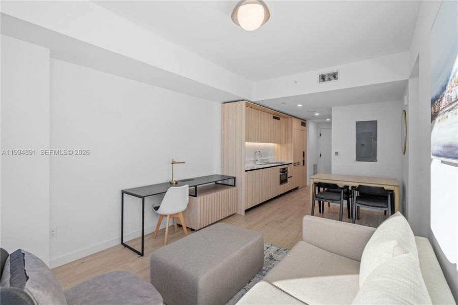 Furnished interior view inside a new home in , Miami (Image 3). Furnished interior view inside a new home in , Miami (Image 3).