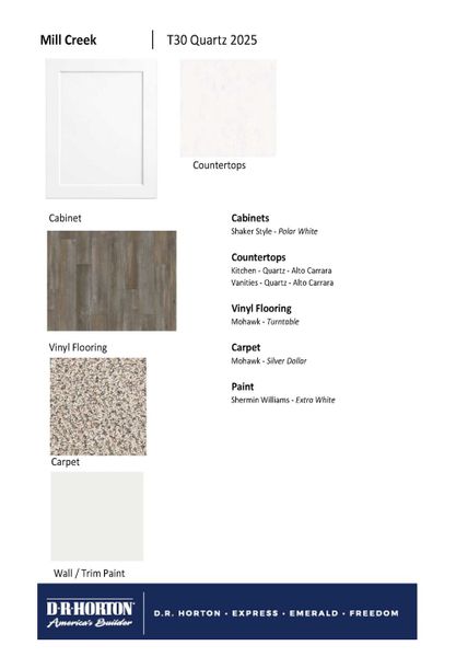 Sample of building materials used in homes in Mill Creek, Magnolia (Image 34). Sample of building materials used in homes in Mill Creek, Magnolia (Image 34).