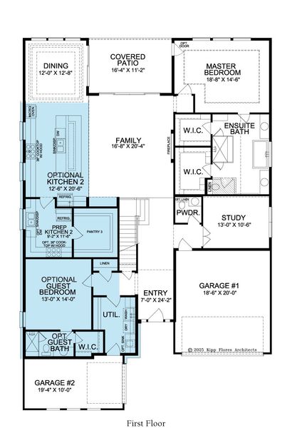 2D floor plan layout for the Hawthorne by Landon Homes in Lexington Frisco, Frisco, TX (Image 28).