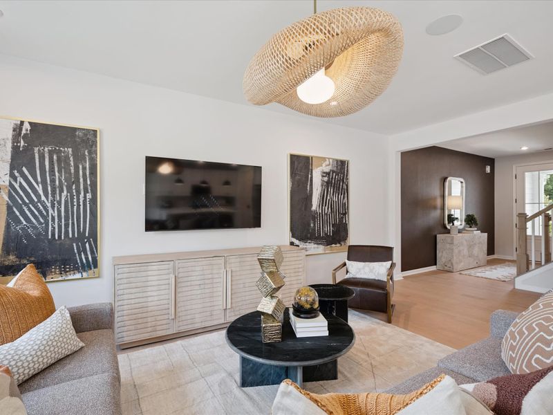 Representative furnished interior of a home built from the Mayes by Tri Pointe Homes in Millstone, Cramerton (Image 9).