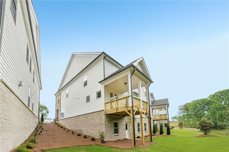 Exterior details and patio area of a home in Waterhaven, Cumming (Image 24).