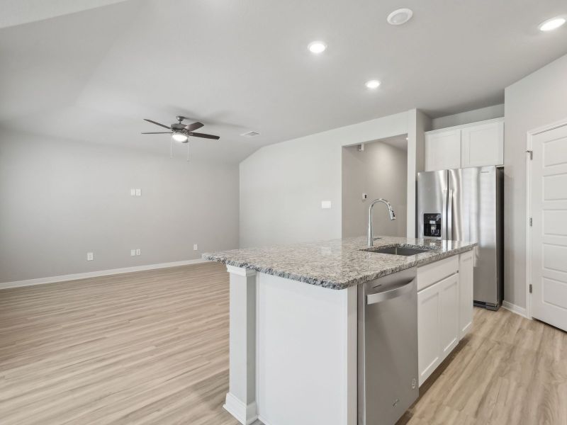 Kitchen in the Briscoe floorplan at a Meritage Homes community. Kitchen in the Briscoe floorplan at a Meritage Homes community.