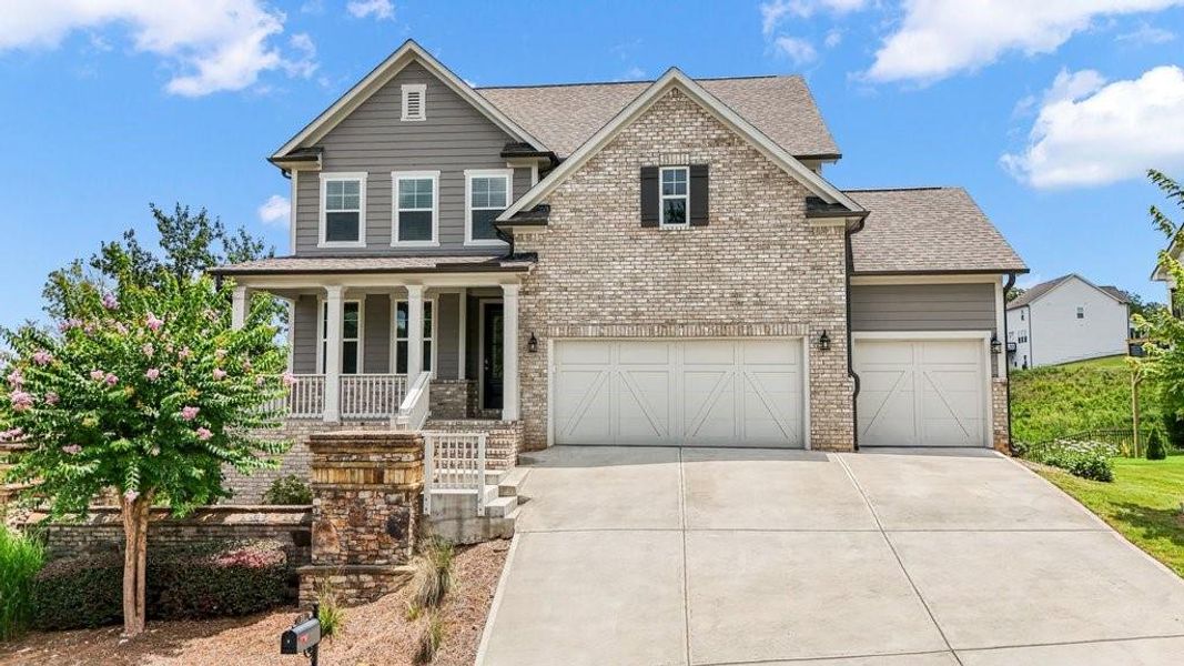 Front exterior of a new home in , Cartersville, GA, highlighting curb appeal (Image 24). Front exterior of a new home in , Cartersville, GA, highlighting curb appeal (Image 24).