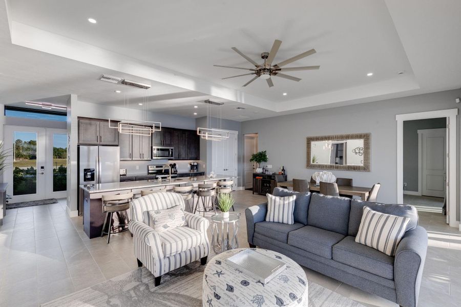 Furnished interior view inside a new home in , Cape Coral (Image 33). Furnished interior view inside a new home in , Cape Coral (Image 33).