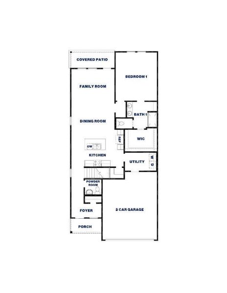 2D floor plan layout of this home in Venetian Pines, Conroe, TX (Image 2).