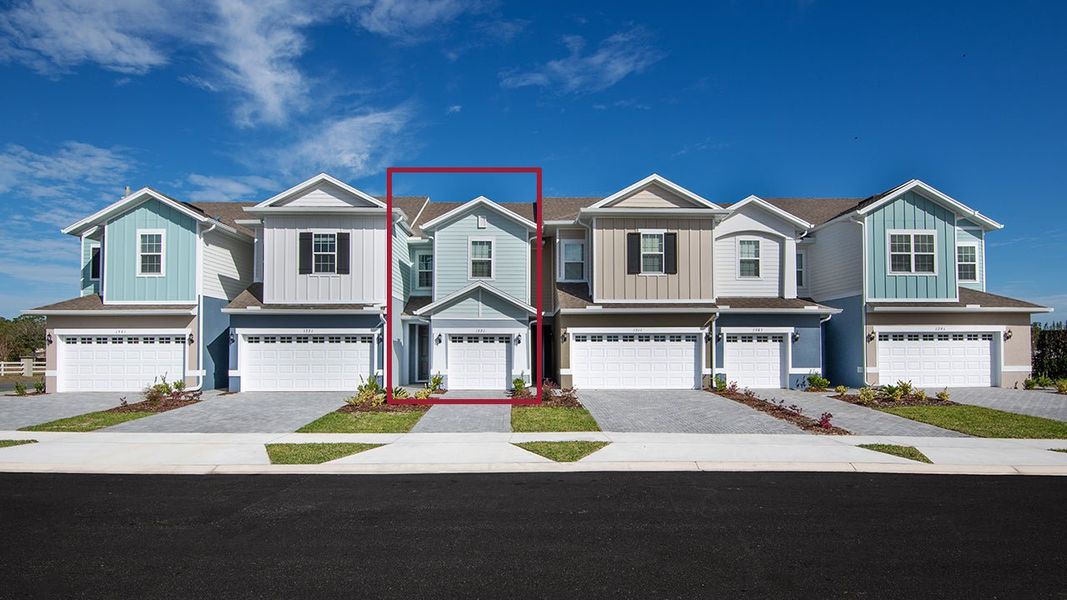 Representative exterior photo of a completed home built from the Carter by Park Square Residential in Liberty Station, Orange City, FL (Image 1). Representative exterior photo of a completed home built from the Carter by Park Square Residential in Liberty Station, Orange City, FL (Image 1).