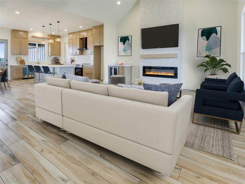 Furnished interior view inside a new home in , Angleton (Image 18).