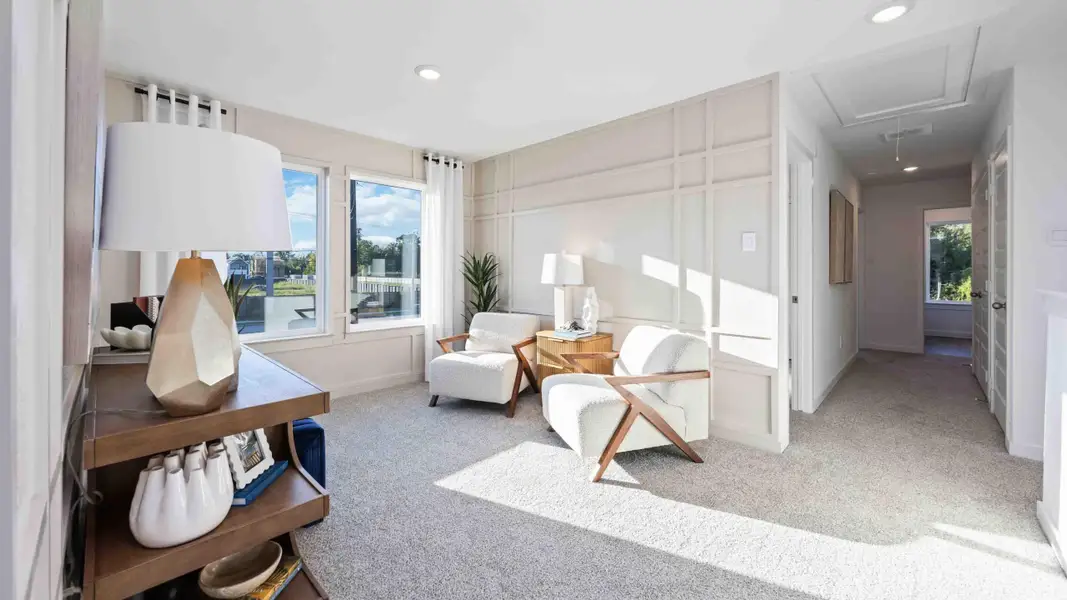 Furnished interior view inside a new home in Wheatley Oaks, Houston (Image 7). Furnished interior view inside a new home in Wheatley Oaks, Houston (Image 7).