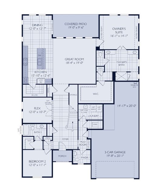 2D floor plan layout for the Franklin II by William Ryan Homes in Ten Mile Creek, Celina, TX (Image 3). 2D floor plan layout for the Franklin II by William Ryan Homes in Ten Mile Creek, Celina, TX (Image 3).